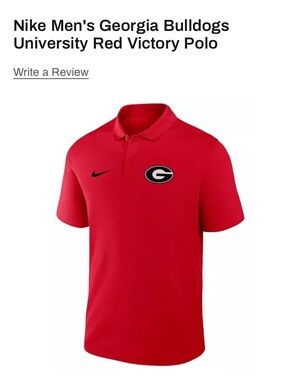 Nike Red and white UGA dry fit shirts